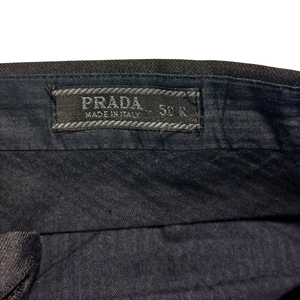 Prada Men Charcoal Wool Blend Dress Pants Trousers Made in Italy IT 50R 35x29 - Picture 2 of 11